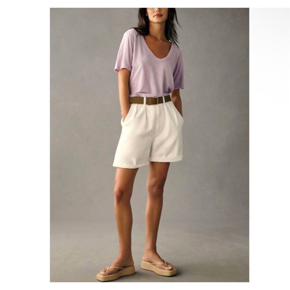 Citizens of Humanity White High-Waist Jean Shorts - Picture 8 of 16